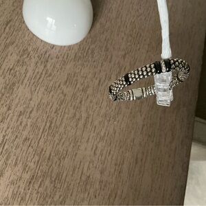 LAGOS Black and Silver Beaded Bracelet